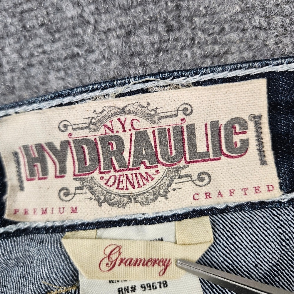 Hydraulic Gramercy Womens Size 14 Embroidered Bootcut Jeans Dark Wash Studded - Picture 4 of 11